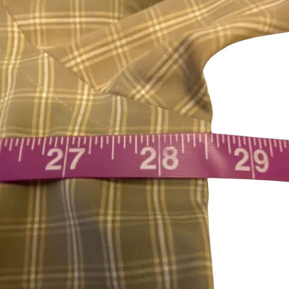 Eddie Bauer Olive Checked Long Sleeve Button Down Shirt Sz XXL - Picture 10 of 12